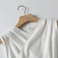 White airy and stylish sleeveless linen blouse for women – Amira