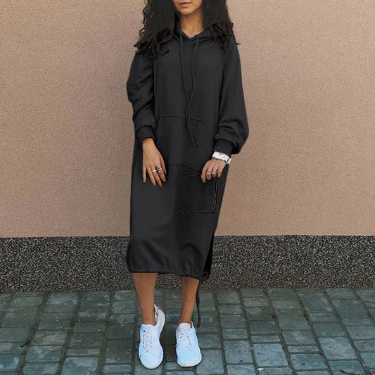 Nita - Long dress with hood