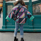 Serenity - Padded Kimono Vest with Rainbow Stripes
