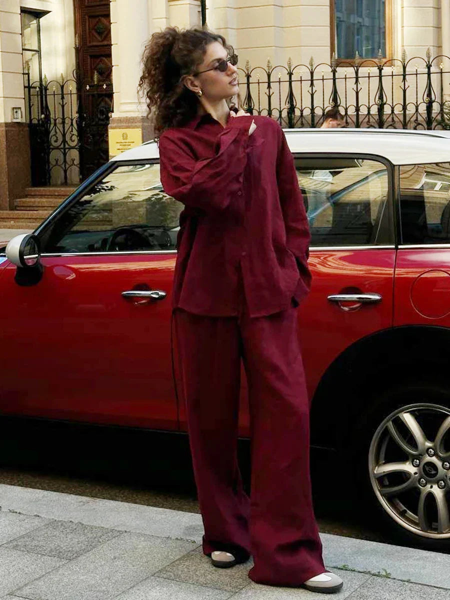 Women's Summer Two-Piece Set - Pants & Top – Léonie