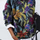 Olive - Elegant sweater with print