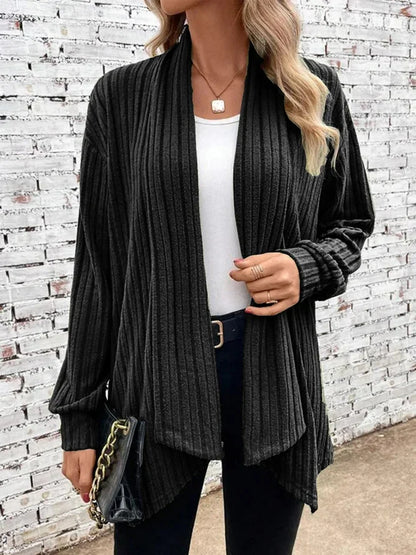 EMMELINE | DRAPED STRIPE CARDIGAN