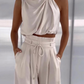 Glorivic - Sleeveless Silk Set