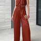 Glorivic - Sleeveless Silk Set