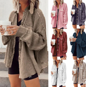 Ava – Shirt jacket with button placket