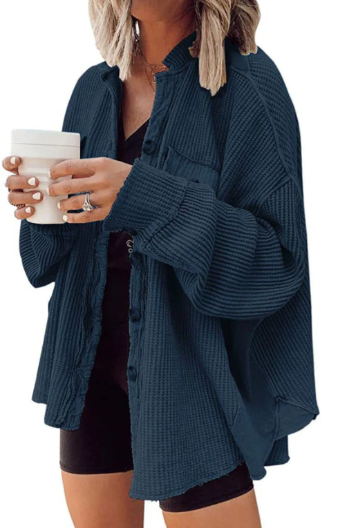 Ava – Shirt jacket with button placket