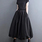 Darcy - Plain Balloon Black Skirt