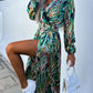 Avalon - High Slit Belted Dress