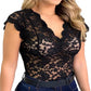 Stylish Women's Summer Top with Lace and Floral Pattern - SpitzenLicht