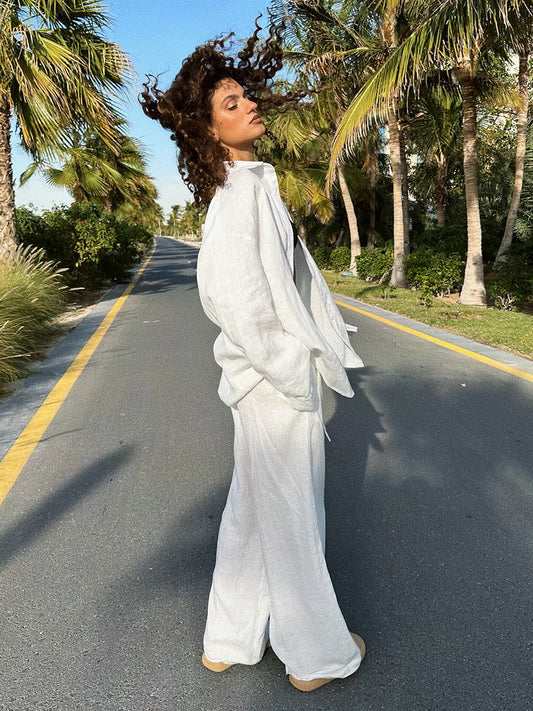 Women's Summer Two-Piece Set - Pants & Top – Léonie