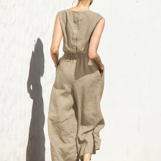 Georgia - Cotton linen jumpsuit