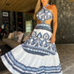 Minerva - Bohemian dress with print