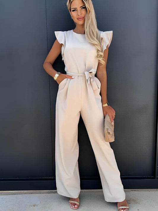 Veronica - Jumpsuit with Ruffle Belt