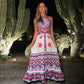 Minerva - Bohemian dress with print