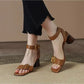 PALOMA | BUCKLE STRAP BLOCK SANDALS