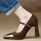 LANDRY | METALLIC TOE HEELS