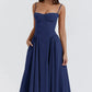 Dahlia - Elegant pleated strapless dress