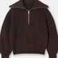 Madeleine - Wide Turtleneck Women's Sweater with Striped Lapel