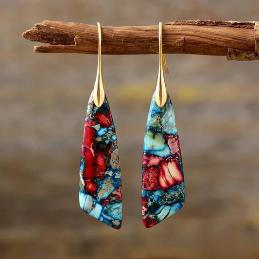 JALYRA | STONE MOSAIC DROP EARRINGS