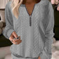 Annette - Plain sweater with zipper