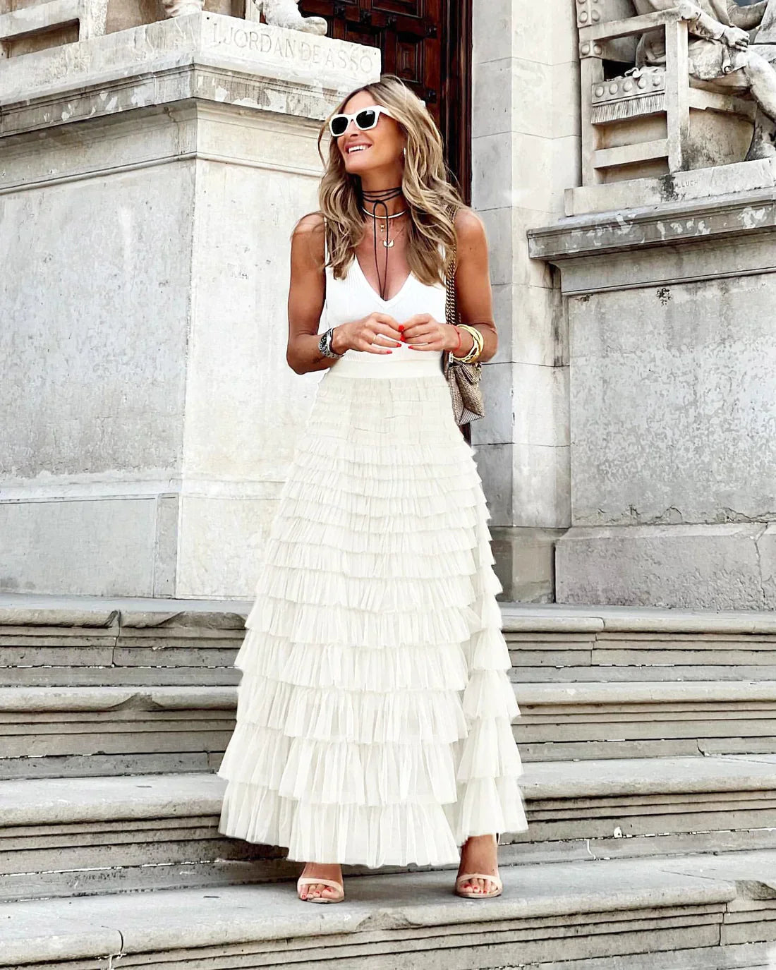 Agatha - Stylish skirt with elastic waistband