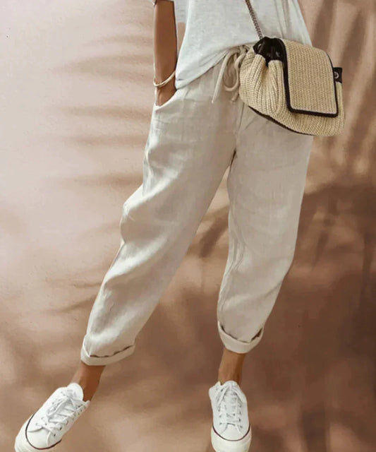 Alexandria - Casual elastic chic trousers with drawstring