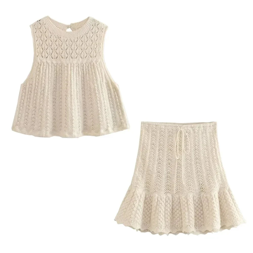 Elliana - Stylish Casual Set [Top+Skirt]