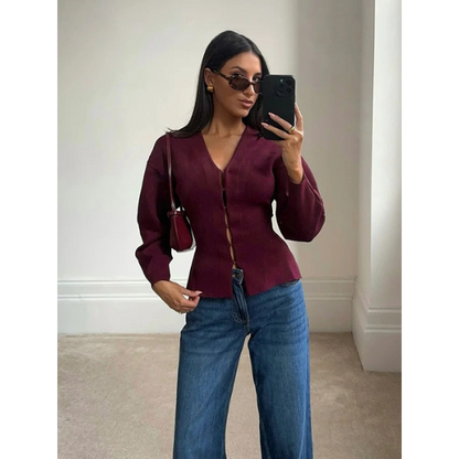 JUNA | CHIC V-NECK CARDIGAN