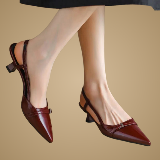 EVALYN | SLINGBACK PATENT HEELS