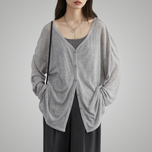 TERRA | DRAPED RELAXED CARDIGAN