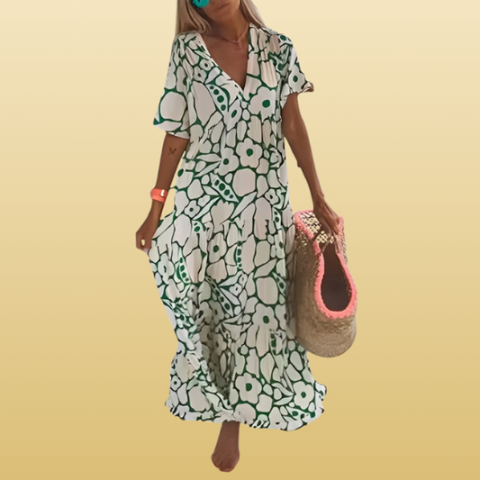 MEZRA | RELAXED FLORAL MAXI DRESS