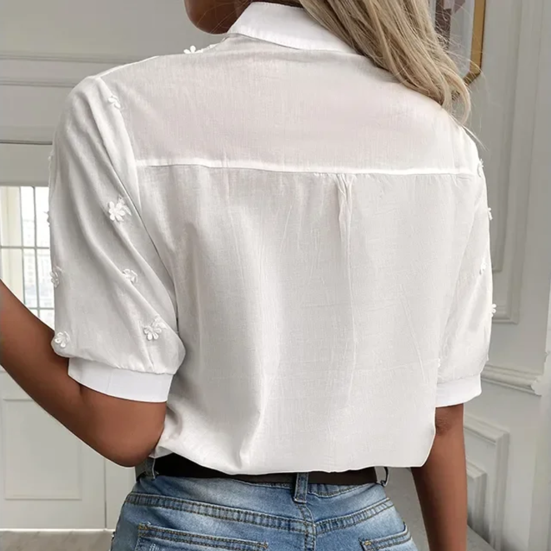 Modern Stylish Spring Blouse - Celeste