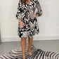 Susanna - Printed midi dress with flared sleeves