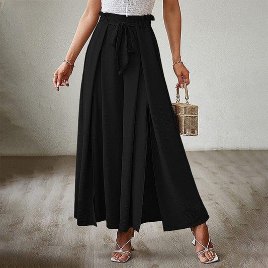 Aisha - High Waisted Pleated Trousers