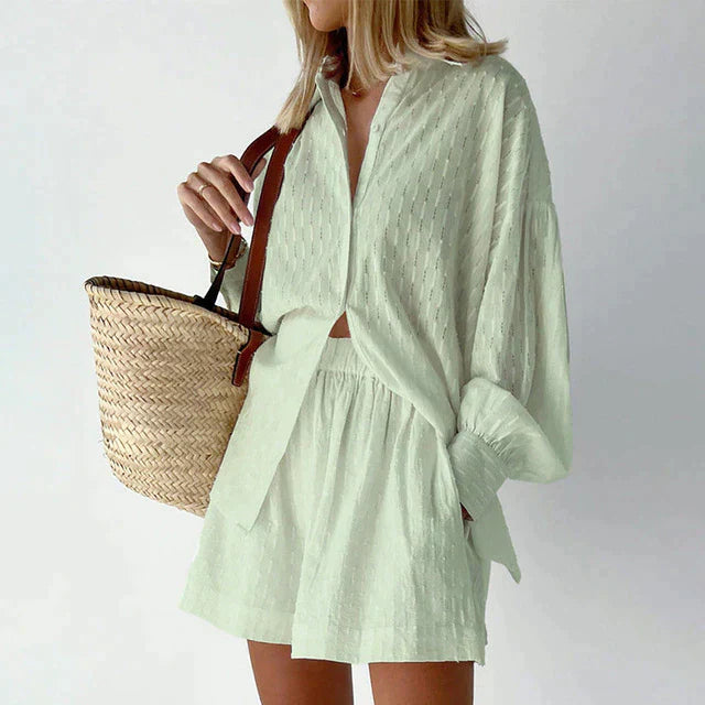 Arabella - Casual Loose Set [Shirt+Shorts]