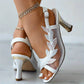 Dorothy - Women's Mesh Sandals with High Heel