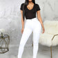 Adeline - Casual high waist elastic jeans