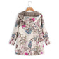 Long Women's Spring Jacket with Hood and Front Pockets