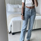 Aurora - Vintage Jeans with Zip and Pockets