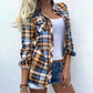 PlaidEase – Women's Blouse with Timeless Plaid Design and Feminine Touch