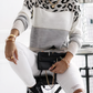 Knitted sweater with panther pattern - Zinnia