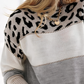 Knitted sweater with panther pattern - Zinnia