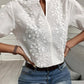 Minali | Floral Embroidered Blouse With Lace - Summery & Chic