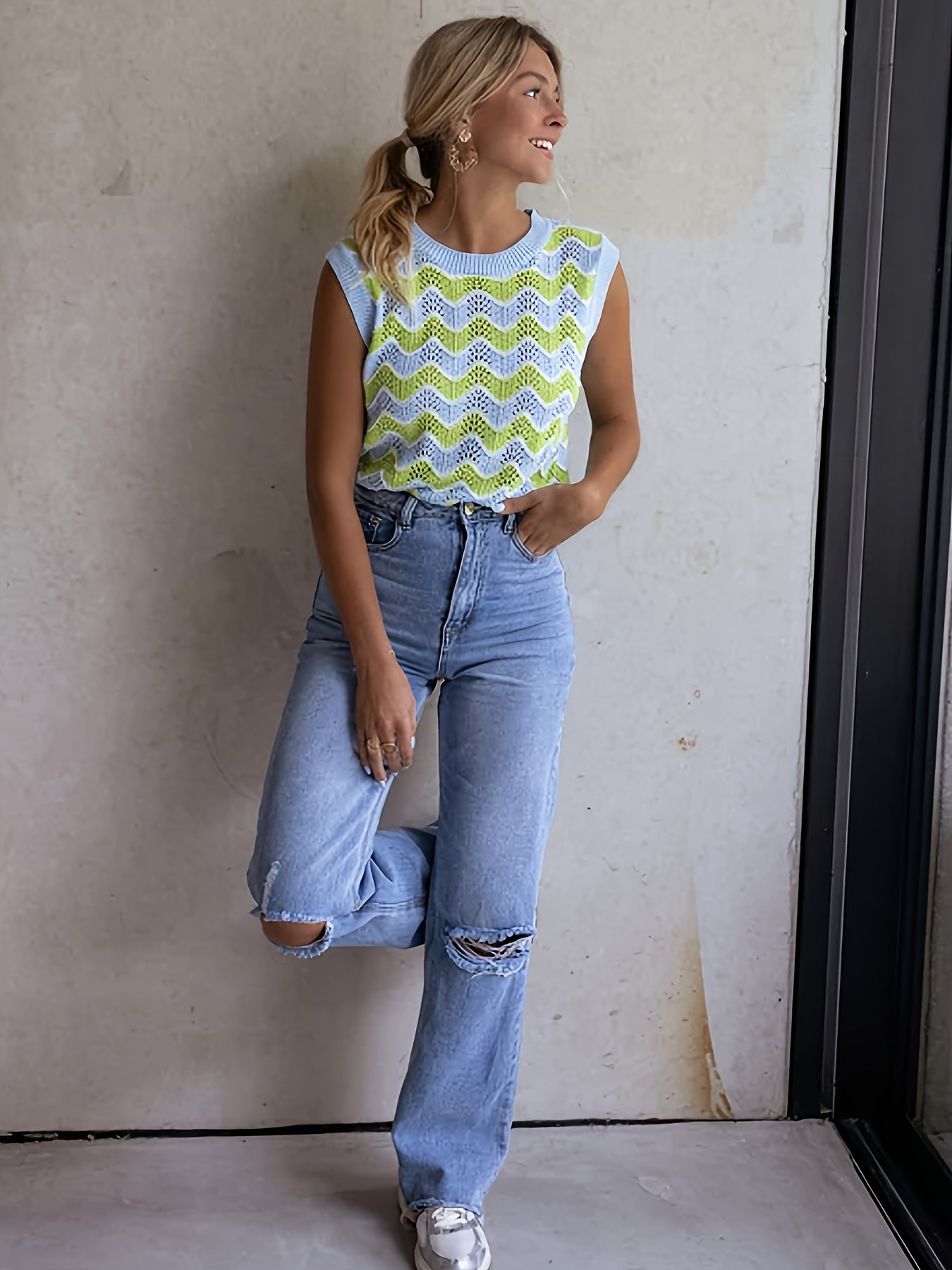 Trendy Summer Top in Knit Look | Buy 1, Get 1 Free - StrickGlow