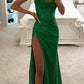 Sleeveless women's maxi dress with glitter surface for summer