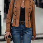 Cordelia - Plain double-breasted decorative jacket