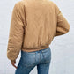 Lorna - Corduroy Jacket with Zip and Button Closure