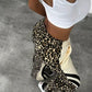 Beverly - Leopard Print Fleece Lined Women's Trousers