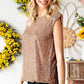 Zoya | Women's Sequin Capped Sleeve Tank Top - Stylish & Shiny