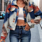 Claris - Single-breasted jacket with geoprint